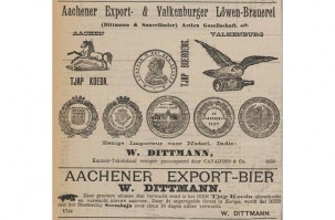 Aachener export bierbrauerij reclame 1891